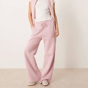 Abercrombie & Fitch Lounge Light Pink Wide Leg Sweatpants Women’s Size Small